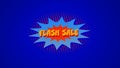 Flash saleÃÂ graphicÃÂ in blue explosion on blue background